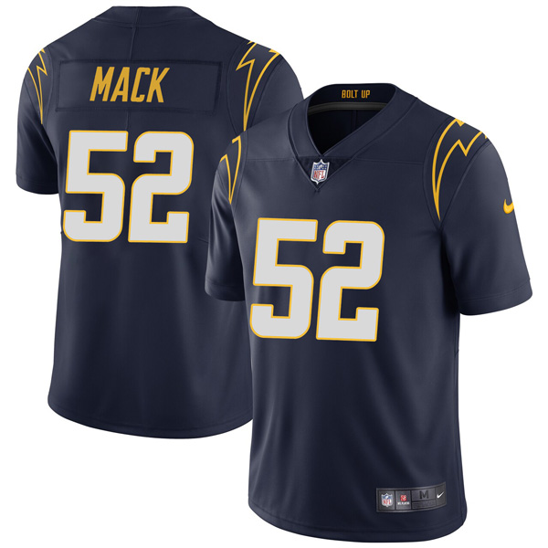 Personalized Men’s Los Angeles Chargers Khalil Mack Navy Limited Stitched Jersey
