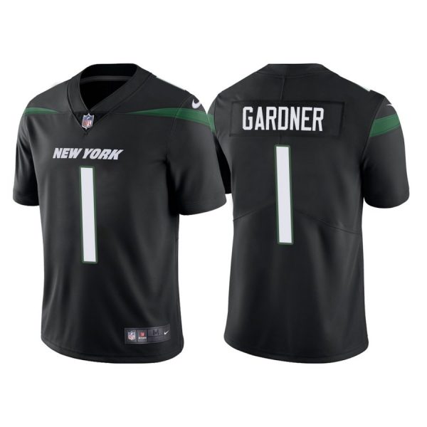 Personalized Men’s New York Jets Ahmad Gardner 2022 NFL Draft Stitched Jersey Black