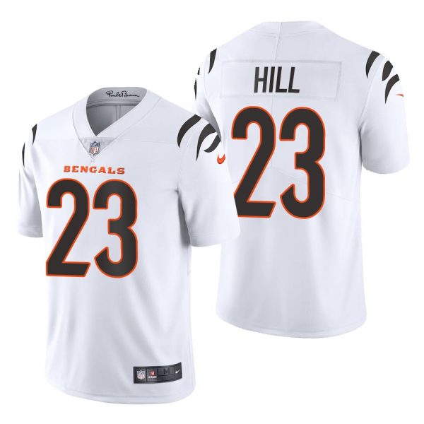 Personalized Men’s Cincinnati Bengals Daxton Hill 2022 NFL Draft Stitched Jersey White