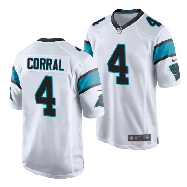 Personalized Men’s Carolina Panthers Matthew Corral 2022 NFL Draft Stitched Jersey White