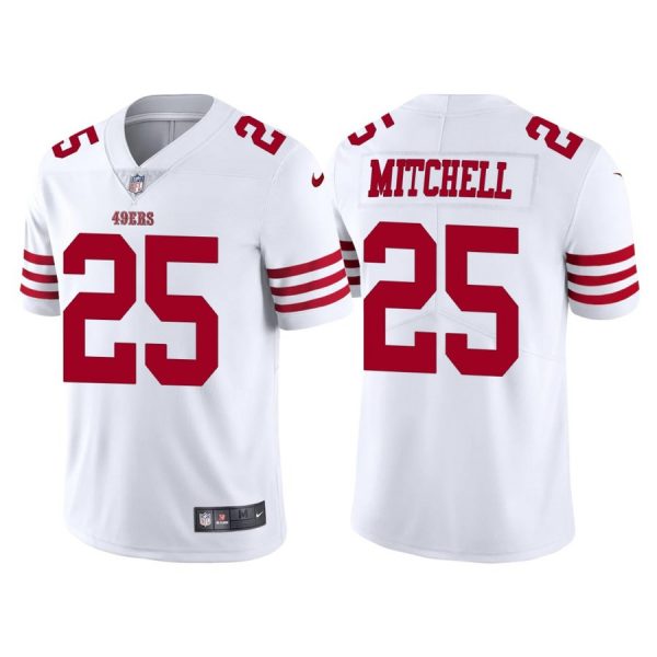 Personalized Men’s San Francisco 49ers Elijah Mitchell 2022 Limited Stitched Jersey White