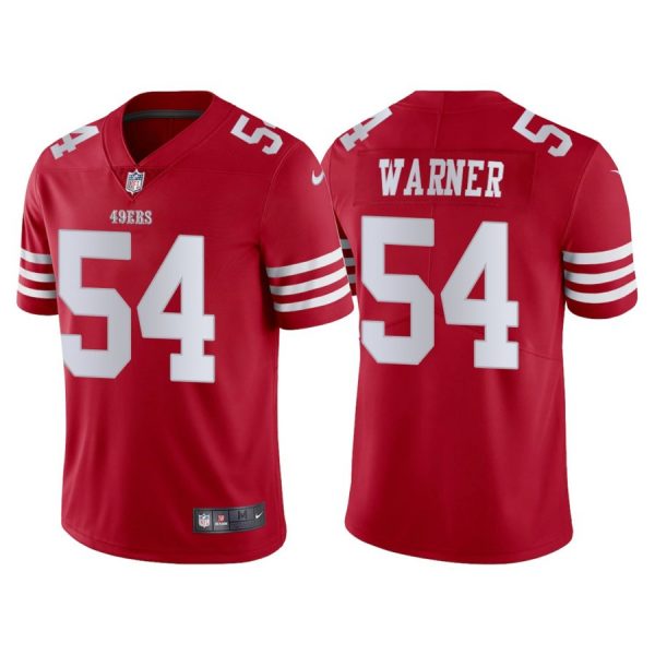Personalized Men’s San Francisco 49ers Fred Warner 2022 Limited Stitched Jersey Scarlet
