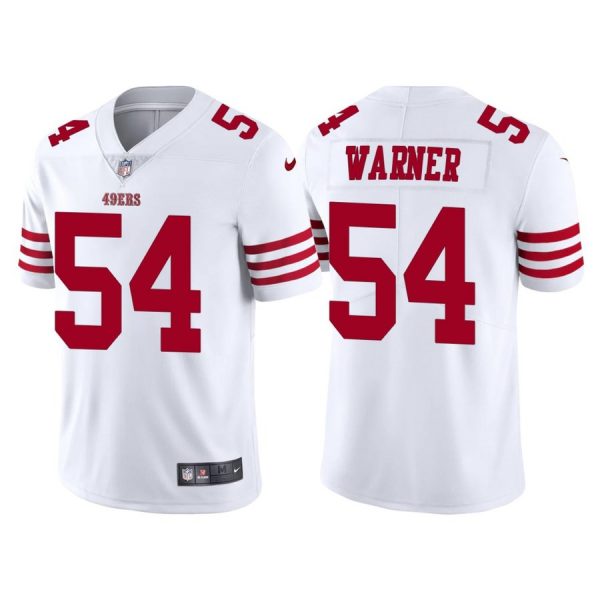 Personalized Men’s San Francisco 49ers Fred Warner 2022 Limited Stitched Jersey White