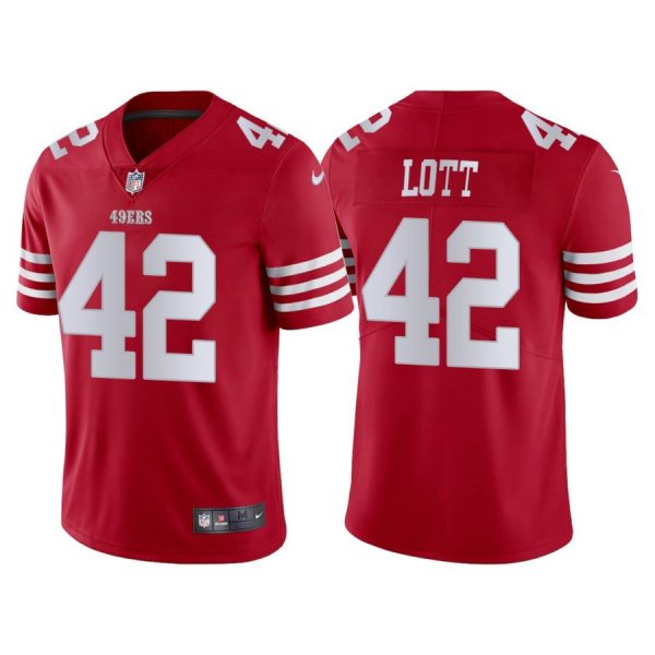 Personalized Men’s San Francisco 49ers Ronnie Lott 2022 Limited Stitched Jersey Scarlet