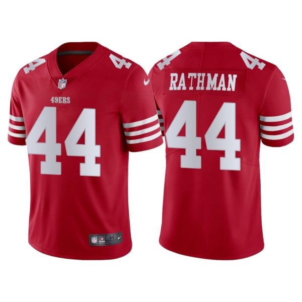 Personalized Men’s San Francisco 49ers Tom Rathman 2022 Limited Stitched Jersey Scarlet