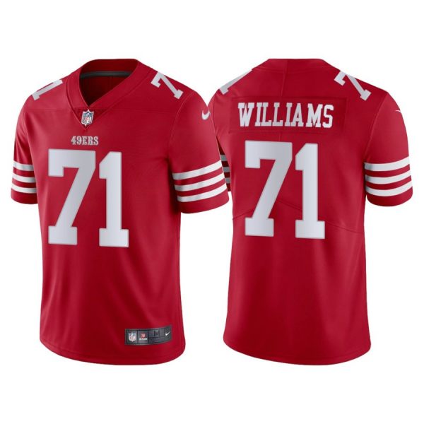 Personalized Men’s San Francisco 49ers Trent Williams 2022 Limited Stitched Jersey Scarlet