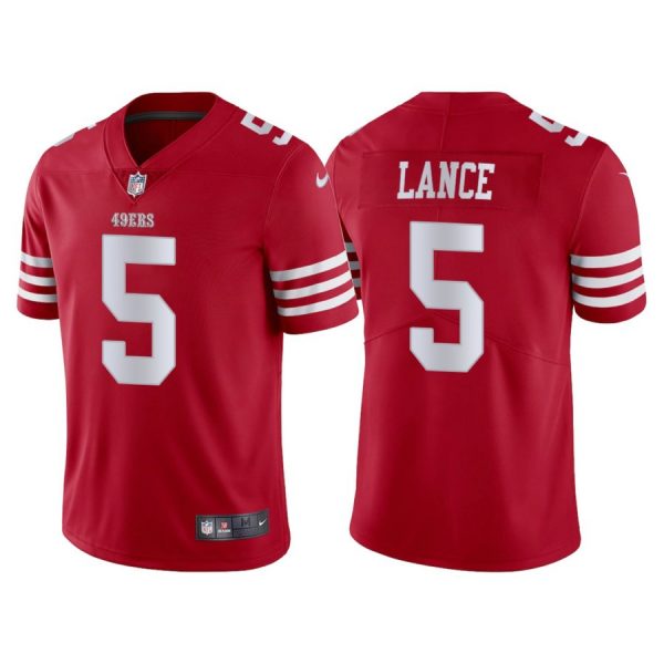 Personalized Men’s San Francisco 49ers Trey Lance 2022 Limited Stitched Jersey Scarlet