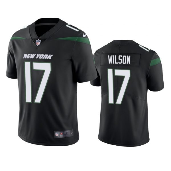 Personalized Men’s New York Jets Garrett Wilson 2022 NFL Draft Stitched Jersey Black