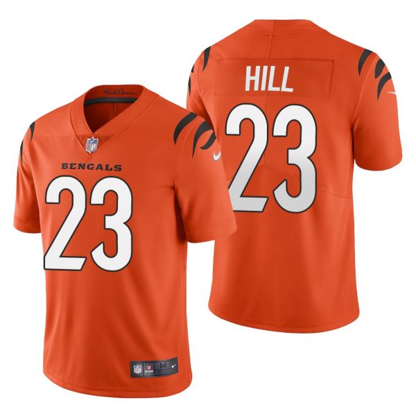 Personalized Men’s Cincinnati Bengals Daxton Hill 2022 NFL Draft Stitched Jersey Orange