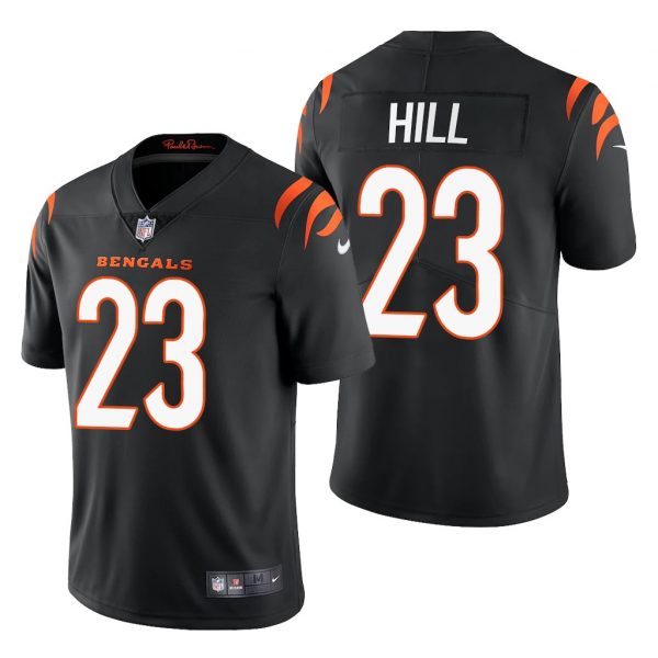 Personalized Men’s Cincinnati Bengals Daxton Hill 2022 NFL Draft Stitched Jersey Black