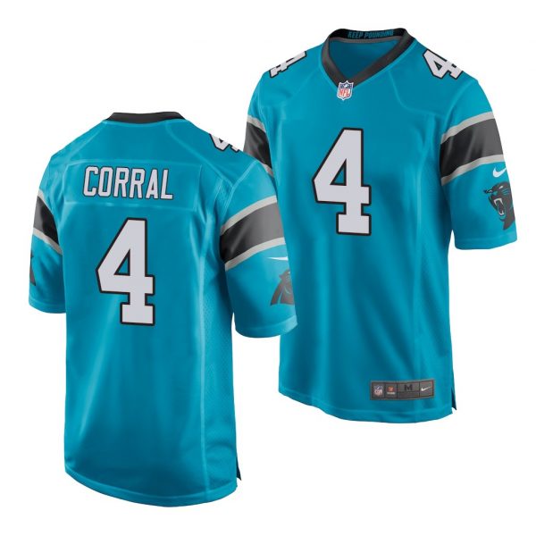 Personalized Men’s Carolina Panthers Matthew Corral 2022 NFL Draft Stitched Jersey Blue