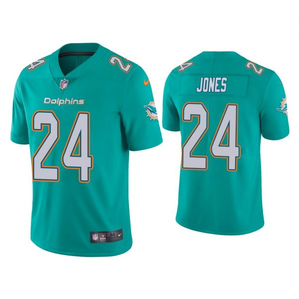 Personalized Men’s Byron Jones Miami Dolphins Limited Stitched Jersey Aqua
