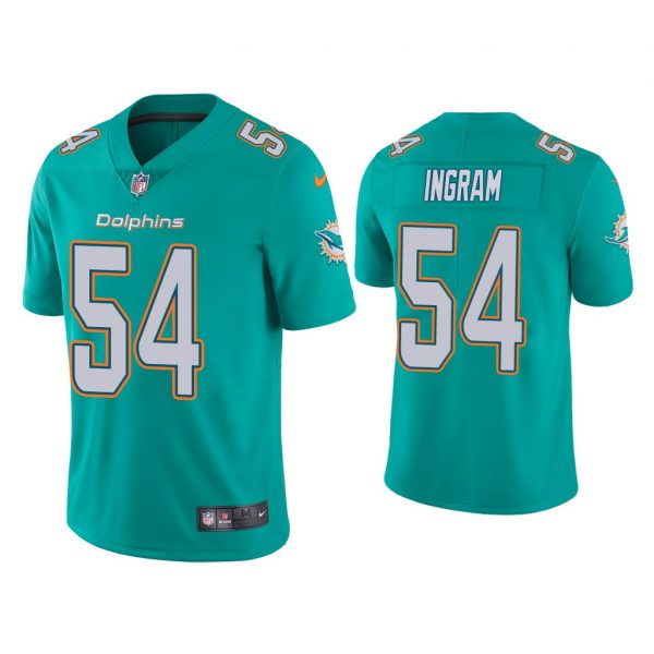 Personalized Men’s Ingram Miami Dolphins Limited Stitched Jersey Aqua