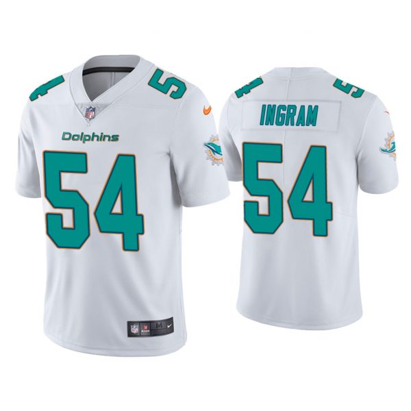 Personalized Men’s Ingram Miami Dolphins Limited Stitched Jersey White