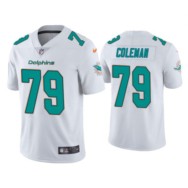 Personalized Men’s Larnel Coleman Miami Dolphins Limited Stitched Jersey White