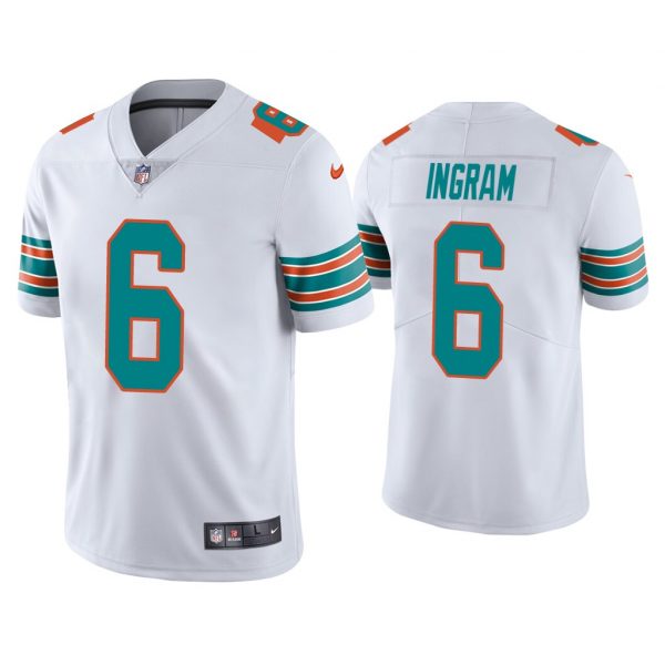 Personalized Men’s Melvin Ingram Miami Dolphins Throwback Limited Stitched Jersey White