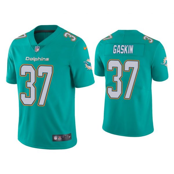 Personalized Men’s Myles Gaskin Miami Dolphins Limited Stitched Jersey Aqua