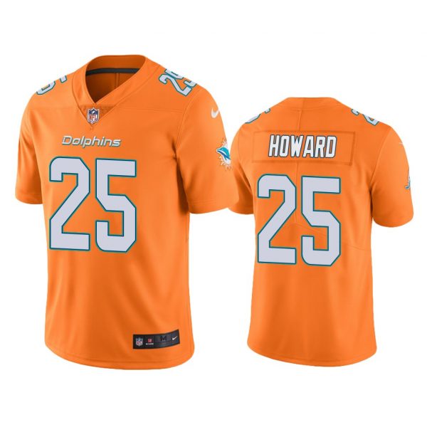 Personalized Men’s Xavien Howard Miami Dolphins Color Rush Limited Stitched Jersey Orange