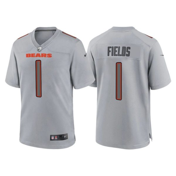 Personalized Youth Chicago Bears Justin Fields Gray Atmosphere Fashion Stitched Jersey