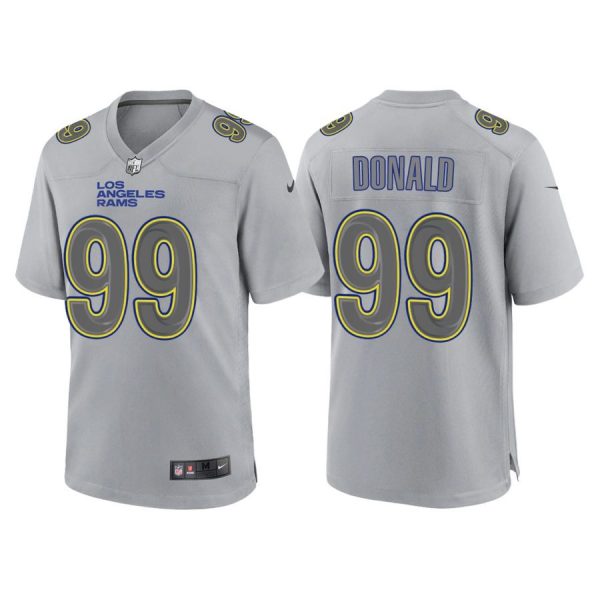 Personalized Youth Los Angeles Rams Aaron Donald Gray Atmosphere Fashion Stitched Jersey