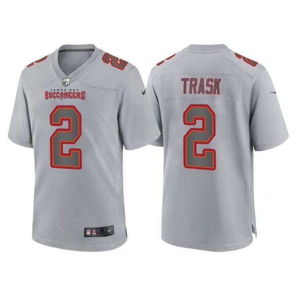 Personalized Youth Tampa Bay Buccaneers Kyle Trask Gray Atmosphere Fashion Stitched Jersey