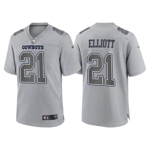 Personalized Women’s Dallas Cowboys Ezekiel Elliott Gray Atmosphere Fashion Stitched Jersey