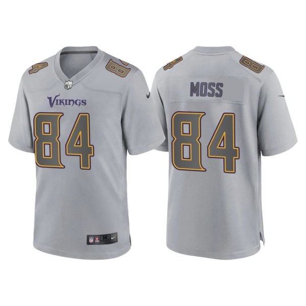 Personalized Women’s Minnesota Vikings Randy Moss Gray Atmosphere Fashion Stitched Jersey