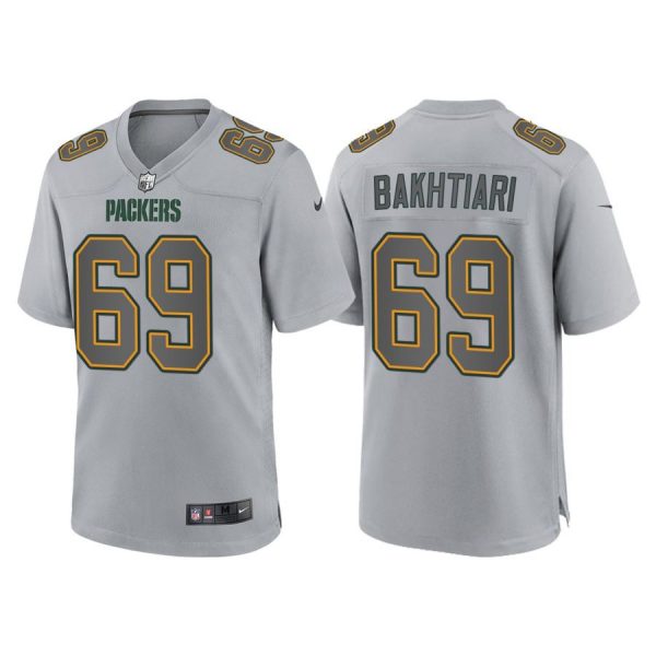 Personalized Men’s Green Bay Packers David Bakhtiari Gray Atmosphere Fashion Stitched Jersey
