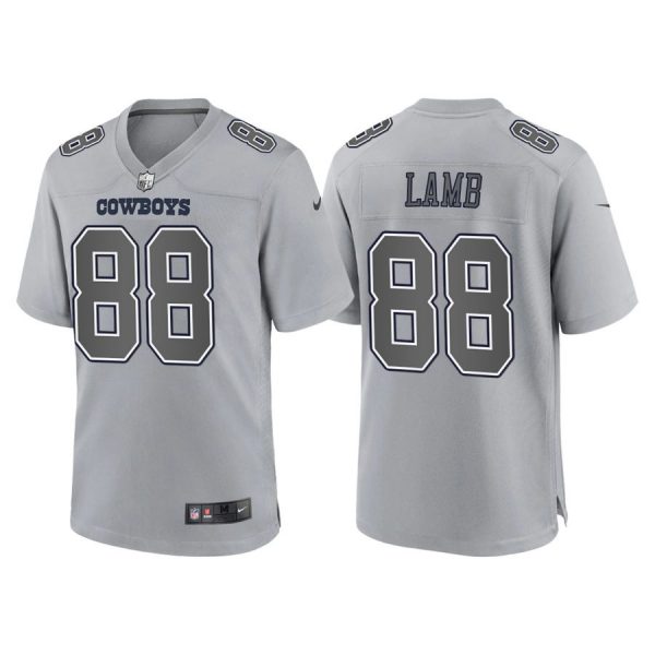 Personalized Men’s Dallas Cowboys Ceedee Lamb Gray Atmosphere Fashion Stitched Jersey
