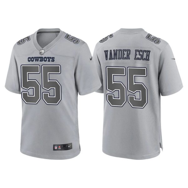 Personalized Men’s Dallas Cowboys Leighton Vander Esch Gray Atmosphere Fashion Stitched Jersey
