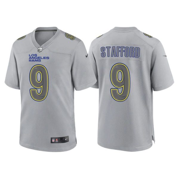 Personalized Men’s Los Angeles Rams Matthew Stafford Gray Atmosphere Fashion Stitched Jersey