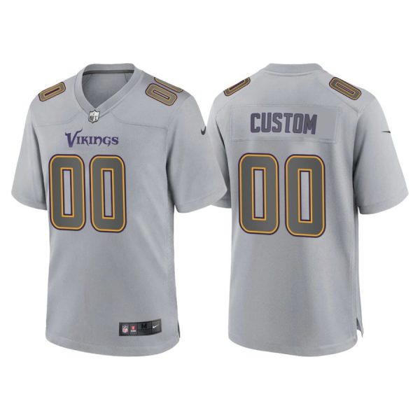 Personalized Men’s Minnesota Vikings Gray Atmosphere Fashion Stitched Jersey
