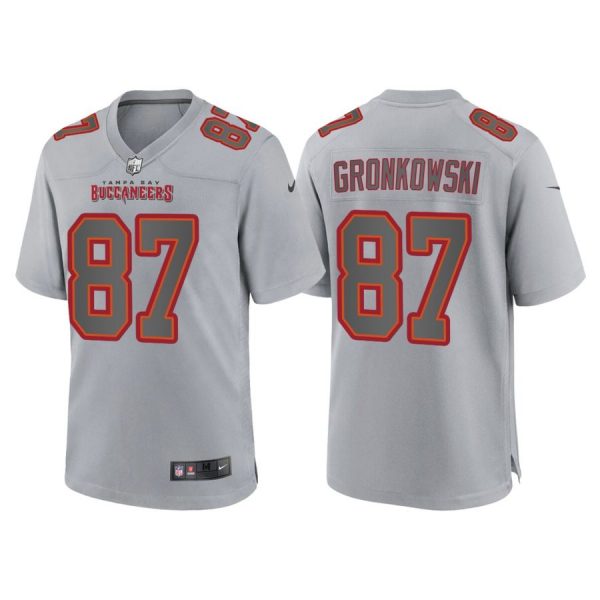 Personalized Men’s Tampa Bay Buccaneers Rob Gronkowski Gray Atmosphere Fashion Stitched Jersey