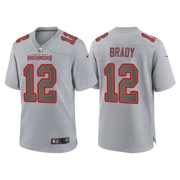 Personalized Men’s Tampa Bay Buccaneers Tom Brady Gray Atmosphere Fashion Stitched Jersey