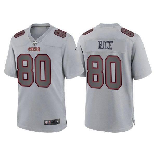 Personalized Men’s San Francisco 49ers Jerry Rice Gray Atmosphere Fashion Stitched Jersey