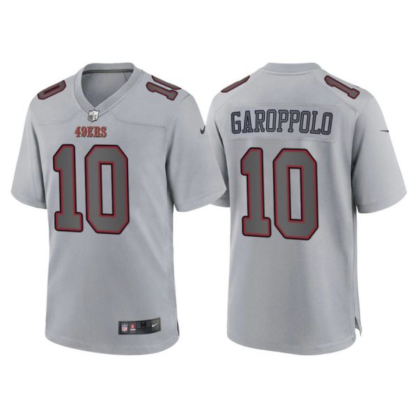 Personalized Men’s San Francisco 49ers Jimmy Garoppolo Gray Atmosphere Fashion Stitched Jersey