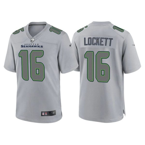 Personalized Men’s Seattle Seahawks Tyler Lockett Gray Atmosphere Fashion Stitched Jersey
