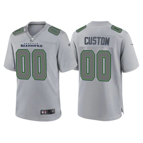 Personalized Men’s Seattle Seahawks Gray Atmosphere Fashion Stitched Jersey