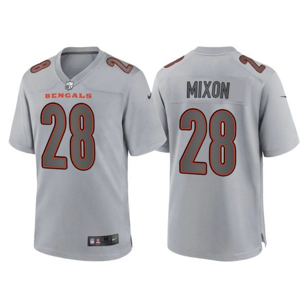 Personalized Youth Cincinnati Bengals Joe Mixon Gray Atmosphere Fashion Stitched Jersey