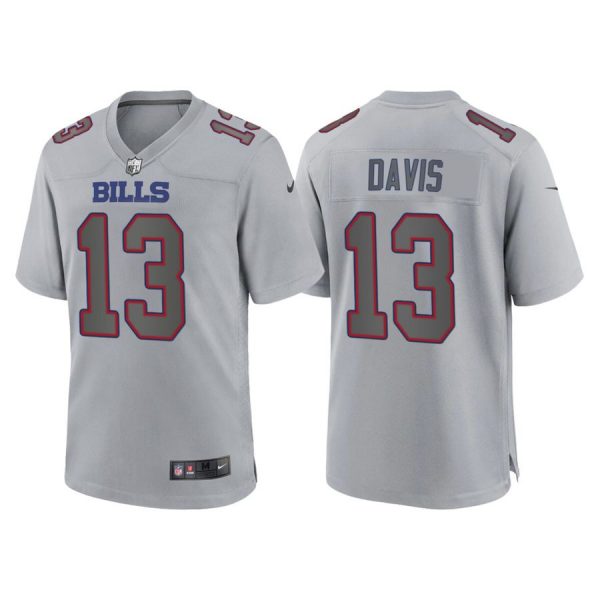 Personalized Youth Buffalo Bills Gabriel Davis Gray Atmosphere Fashion Stitched Jersey
