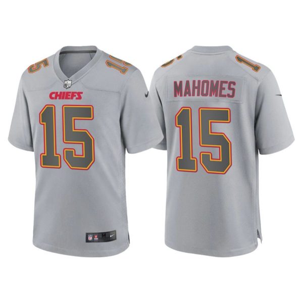 Personalized Youth Kansas City Chiefs Patrick Mahomes Gray Atmosphere Fashion Stitched Jersey