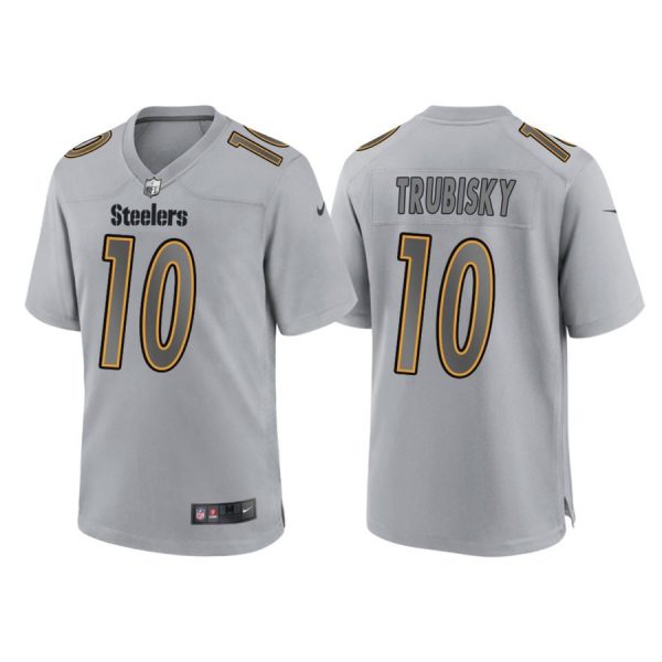 Personalized Youth Pittsburgh Steelers Mitchell Trubisky Gray Atmosphere Fashion Stitched Jersey