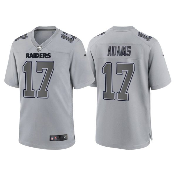 Personalized Youth Las Vegas Raiders Davante Adams Gray Atmosphere Fashion Stitched Jersey