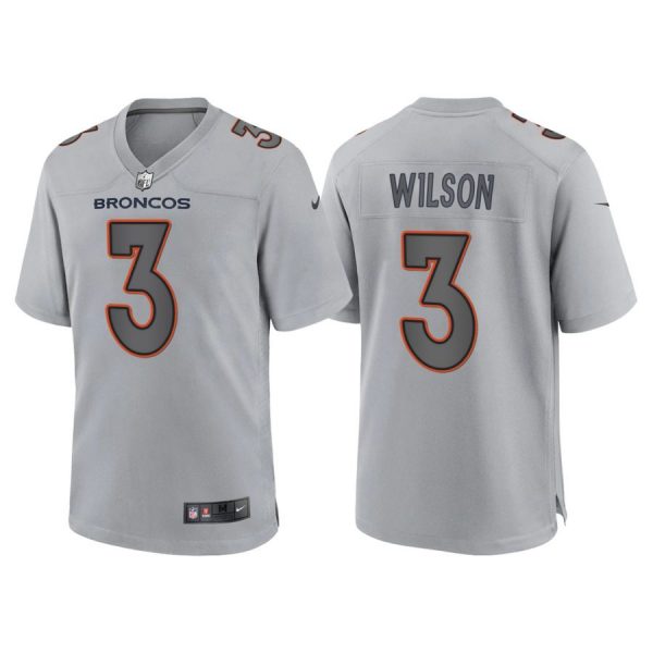 Personalized Women’s Denver Broncos Russell Wilson Gray Atmosphere Fashion Stitched Jersey