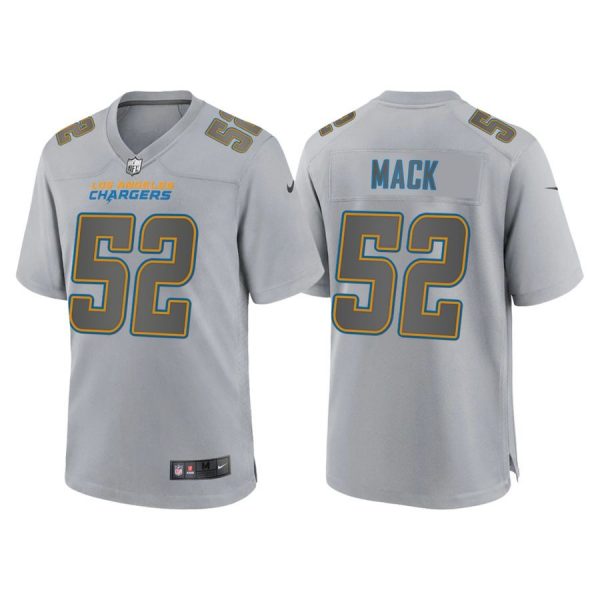 Personalized Women’s Los Angeles Chargers Khalil Mack Gray Atmosphere Fashion Stitched Jersey