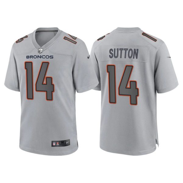 Personalized Men’s Denver Broncos Courtland Sutton Gray Atmosphere Fashion Stitched Jersey