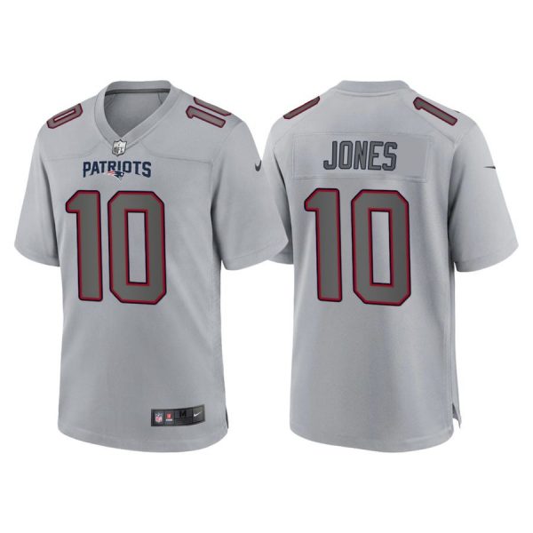 Personalized Men’s New England Patriots Mac Jones Gray Atmosphere Fashion Stitched Jersey