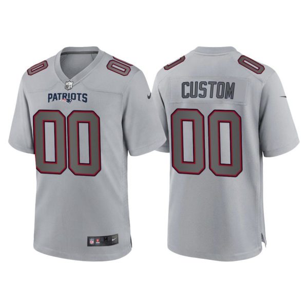 Personalized Men’s New England Patriots Gray Atmosphere Fashion Stitched Jersey
