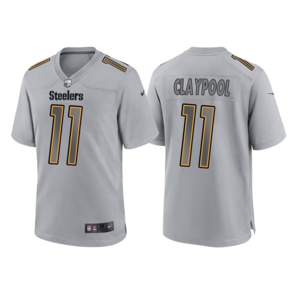 Personalized Men’s Pittsburgh Steelers Chase Claypool Gray Atmosphere Fashion Stitched Jersey