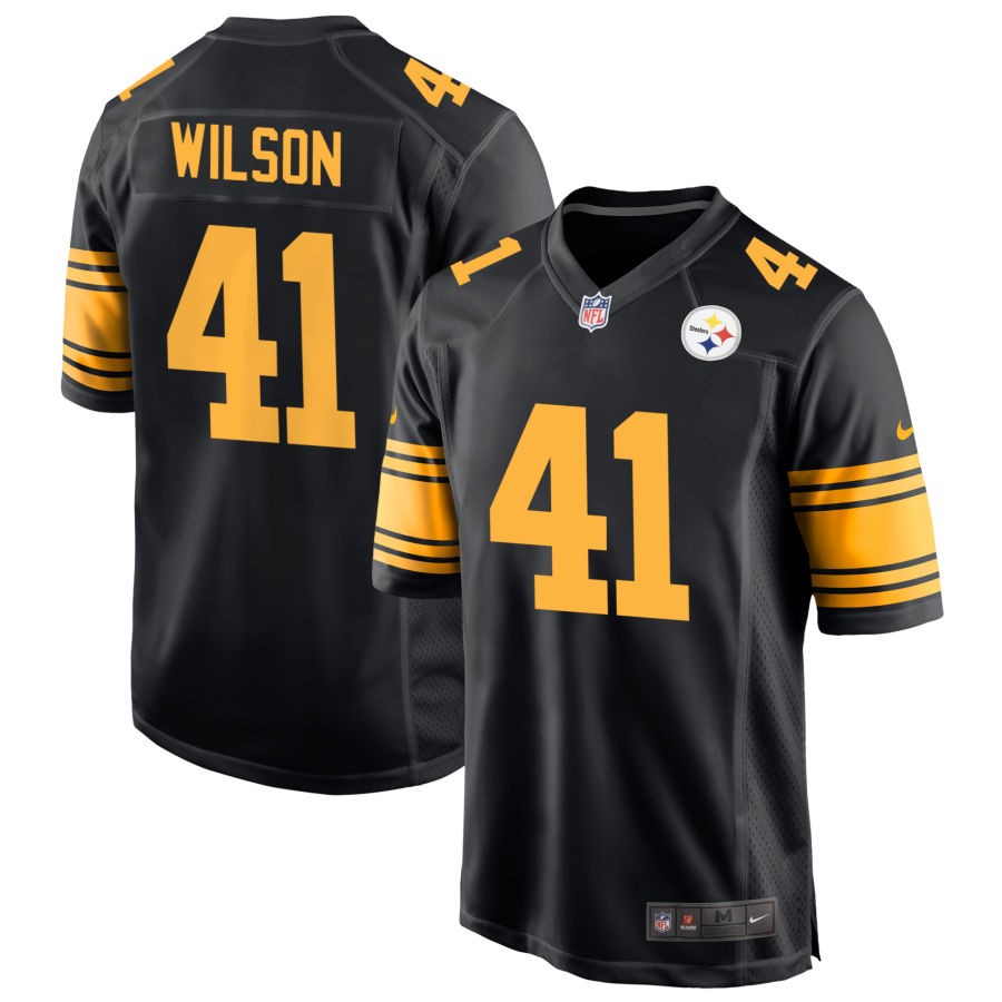 Personalized Men’s Pittsburgh Steelers #41 Payton Wilson Black Alternate Game Jersey